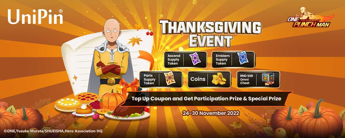 One Punch Man: The Strongest Thanksgiving Events!